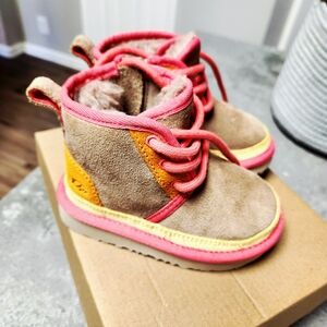 UGG Kids Boots with Pink and Orange Highlights